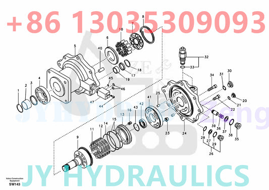 VOLVO EC330B EC360B EXCAVATOR VOE14509428 VOE14512786 SA8230-01090 HEAVY SWING MOTOR ROTARY GROUP AND SPARE PARTS