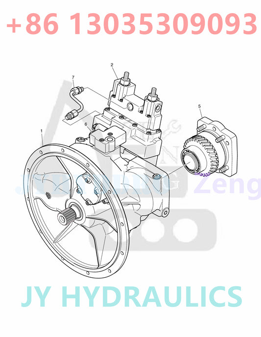 DOOSAN DX210W WHEEL EXCAVATOR 400914-00104 400914-00104A K1003934B MAIN PUMP PARTS