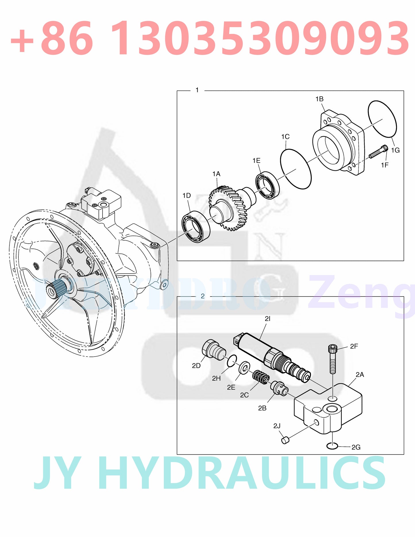 DOOSAN DX210W WHEEL EXCAVATOR 400914-00104 400914-00104A K1003934B MAIN PUMP ROTARY GROUP AND SPARE PARTS