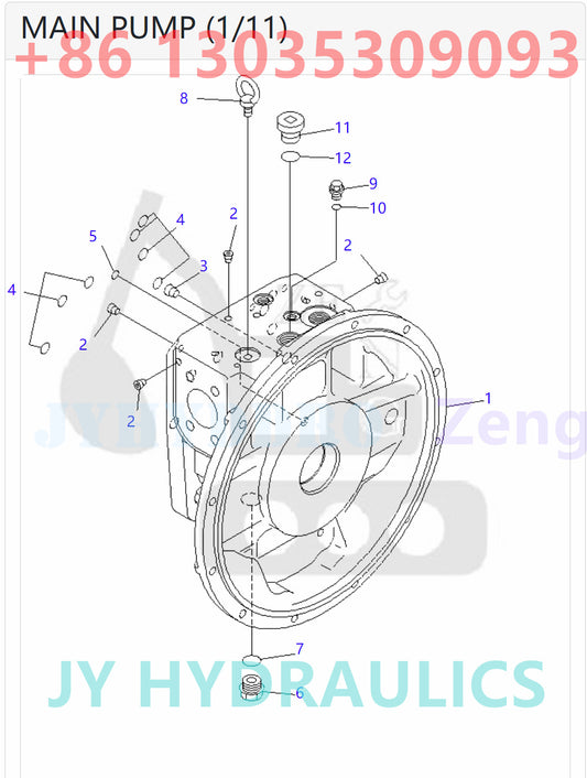 KOMATSU PC210-8K PC210LC-8K PC210NLC-8K PC230NHD-8K EXCAVATOR 708-2L-00700 708-2L-00701 708-2L-01700 708-2L-01701 PUMP ASSEMBLY ROTARY GROUP AND SPARE PARTS