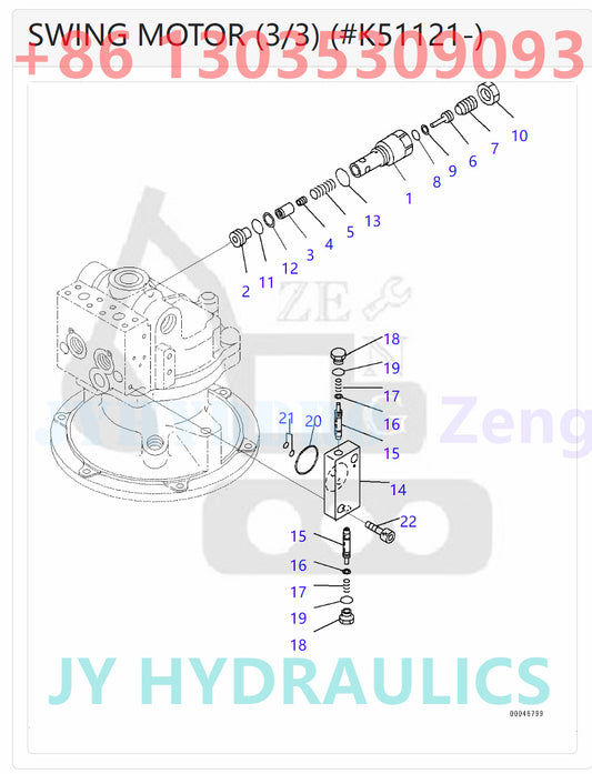 KOMATSU PC200-8 / PC200LC-8 PC200-8M0 PC200LC-8M0 PC200LL-8 PC210-8K PC210LC-8K PC210NLC-8K PC220-8M0 PC220LC-8M0 PC230NHD-8K PC240LC-8K PC240NLC-8K EXCAVATOR 706-7G-01170 706-7G-01210 706-7G-03130 706-7G-03170 SWING MOTOR ROTARY GROUP