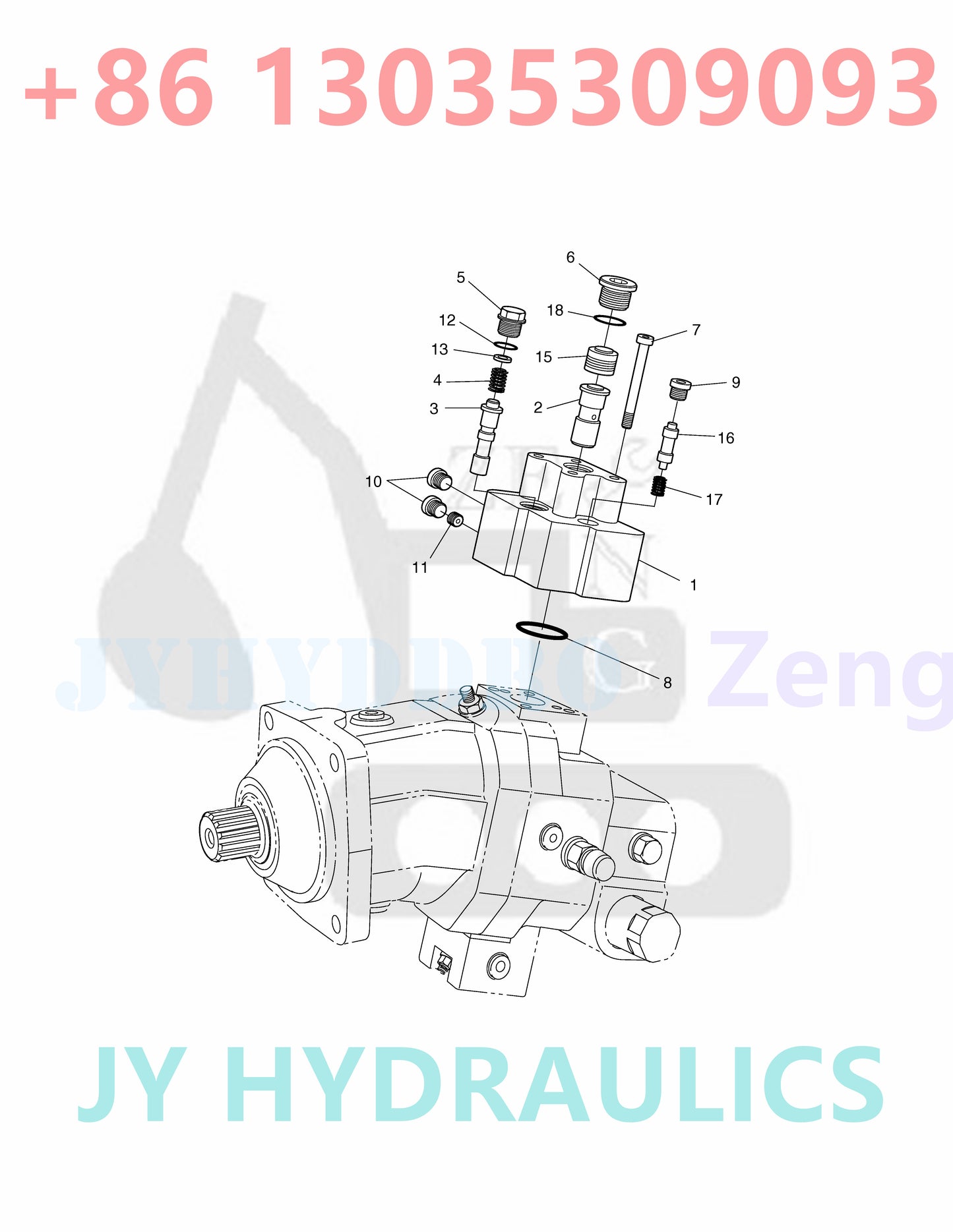 DOOSAN DX210W WHEEL EXCAVATOR K1005191 170403-00075 TRAVEL MOTOR ROTARY GROUP AND SPARE PARTS