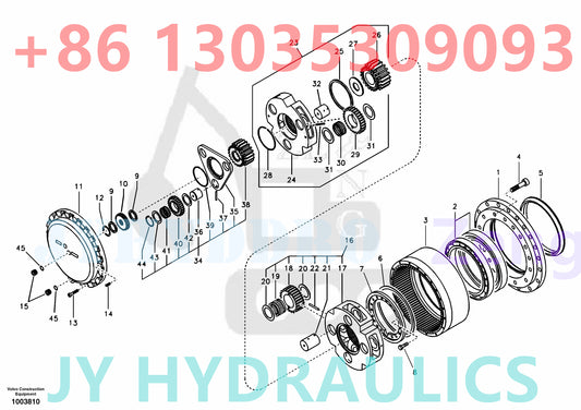 VOLVO EC360B Excavator Travel gearbox None 8277279 SN -10210