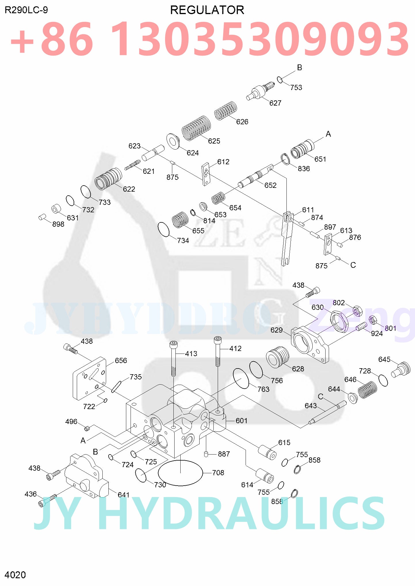 HYUNDAI R290LC-9 R290LC-9MH EXCAVATOR 31Q8-10010 HYDRAULIC MAIN PUMP ROTARY GROUP
