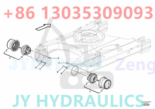 VOLVO EC300D EC300E EC340D EC350D EC350E EC380D EC380DHR EC380E EC380EHR EXCAVATOR VOE14606699  HEAVY TRAVEL MOTOR ROTARY GROUP AND SPARE PARTS