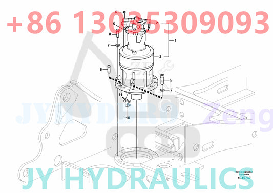 VOLVO EC380D EC380DHR EC380E EC380EHR EXCAVATOR VOE14622768 VOE14645001  VOE14645003 VOE14653149  VOE14664496 HEAVY SWING MOTOR PARTS