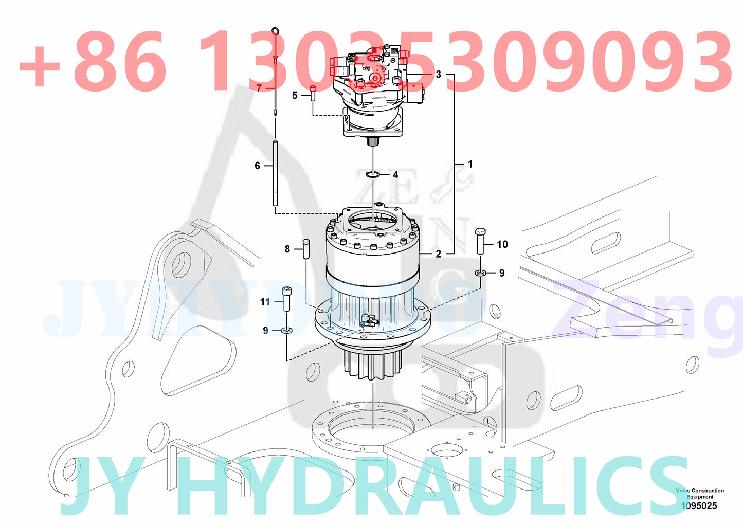 VOLVO EC380D EC380DHR EC380E EC380EHR EXCAVATOR VOE14622768 VOE14645001  VOE14645003 VOE14653149  VOE14664496 HEAVY SWING MOTOR ROTARY GROUP AND SPARE PARTS