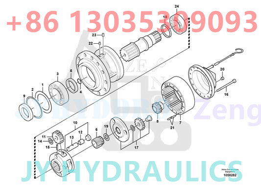 VOLVO EC380D EXCAVATOR Swing gearbox SN 212323126 270001-, 280001- NoneNone 8291893 Autodata Volvo online