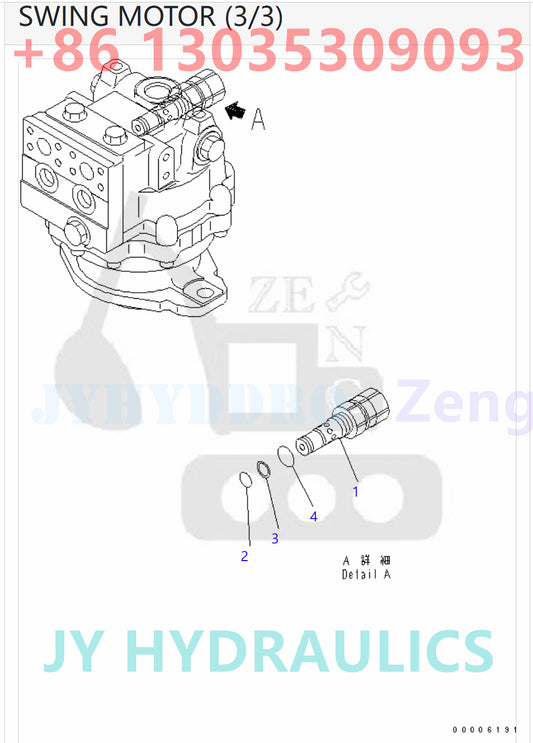 KOMATSU 706-7G-01030 706-7G-03030 SWING MOTOR ROTARY GROUP