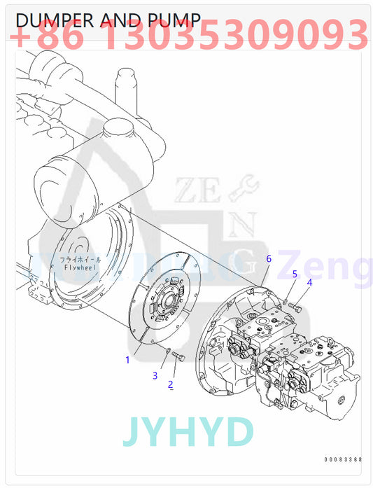 KOMATSU 708-2H-00191 708-2H-01121 HYDRAULIC MAIN PUMP PARTS
