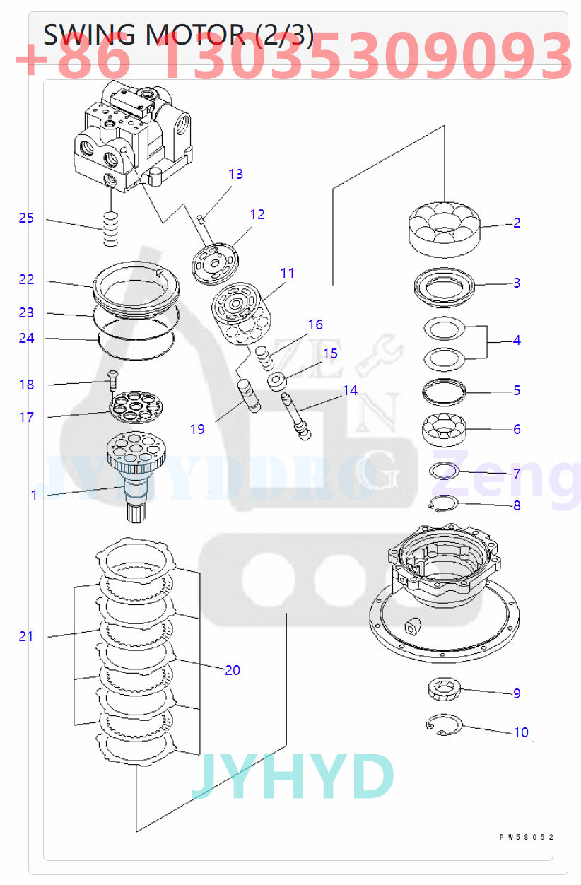 KOMATSU 706-7K-01040 706-7K-03030 SWING MOTOR ROTARY GROUP AND SPARE PARTS