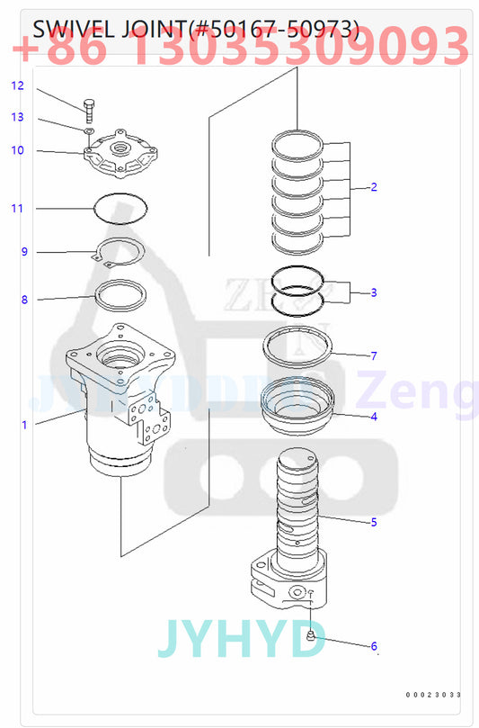 KOMATSU 703-08-33650 SWIVEL JOINT