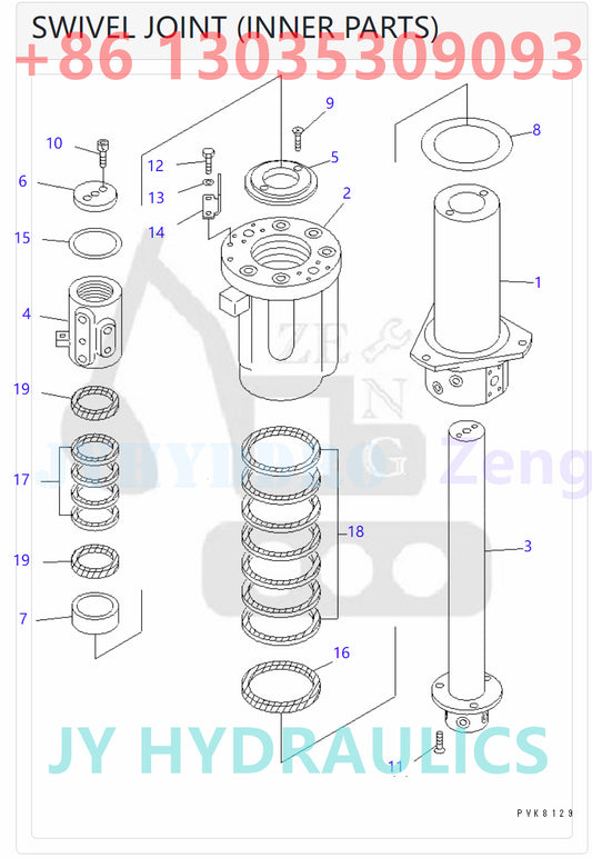 KOMATSU 20G-30-K2112 SWIVEL JOINT ASSY