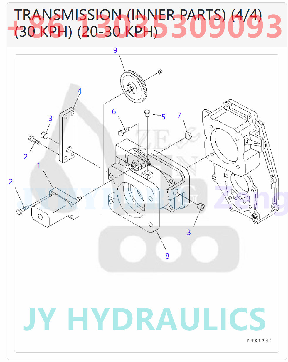 KOMATSU PW150ES-6 EXCAVATOR TRAVEL MOTOR (MOUNT) (30 KPH)(20-30 KPH)