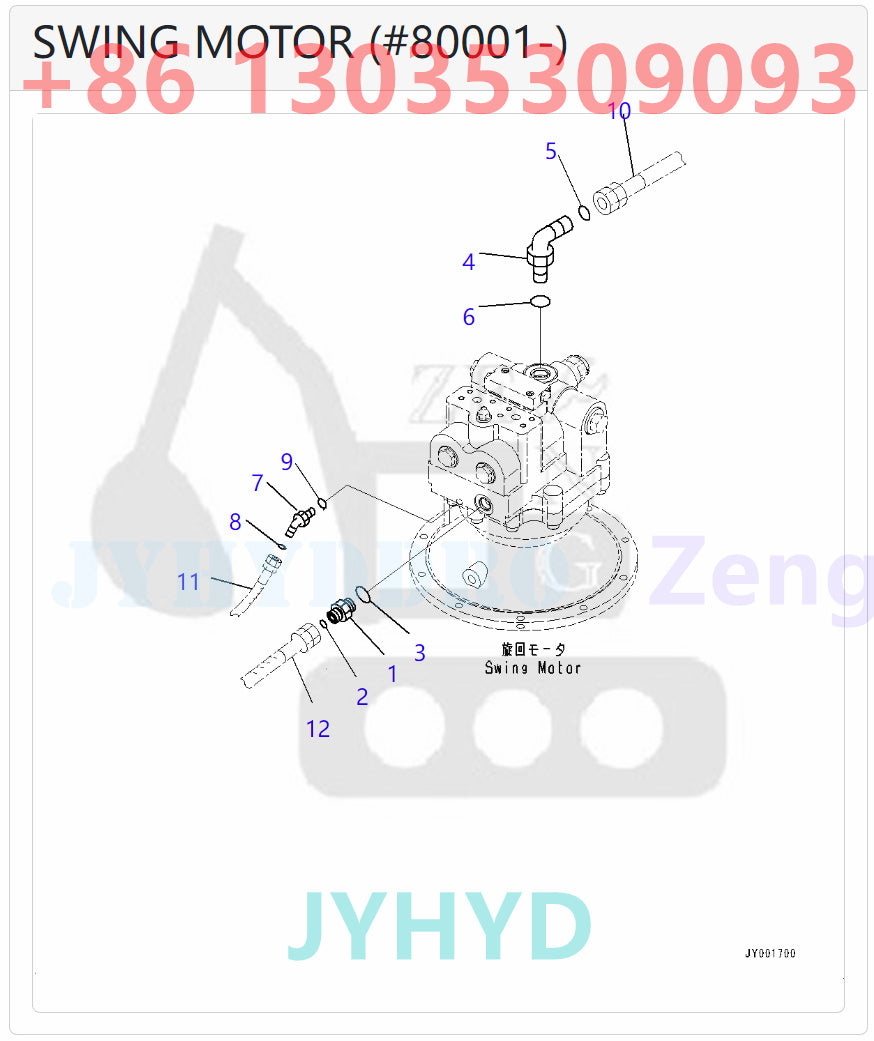 KOMATSU PC300-8M0 PC300LC-8M0 PC350-8M0 PC350LC-8M0 EXCAVATOR 706-7H-01050 706-7H-03010 SWING MOTOR ROTARY GROUP AND SPARE PARTS