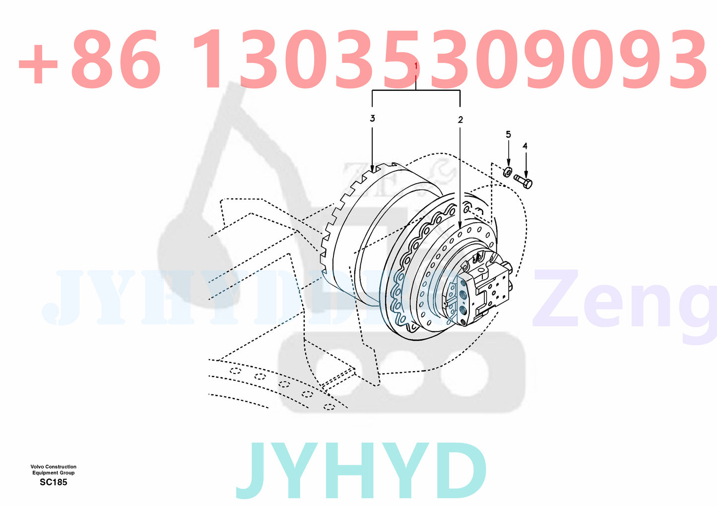 VOLVO EC135B EC140B EXCAVATOR VOE14533648 SA1143-01060 SA7117-30011 VOE14524182 VOE14528729 TRAVEL MOTOR PARTS