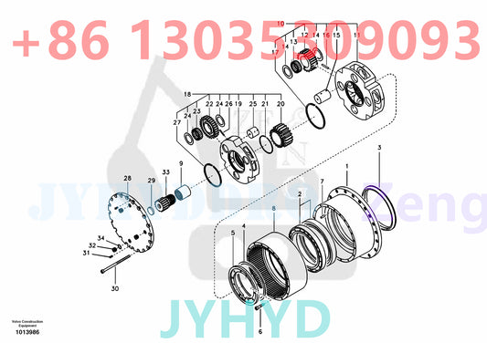 VOLVO EC140B Travel gearbox
