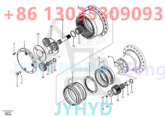 VOLVO EC140B Travel gearbox