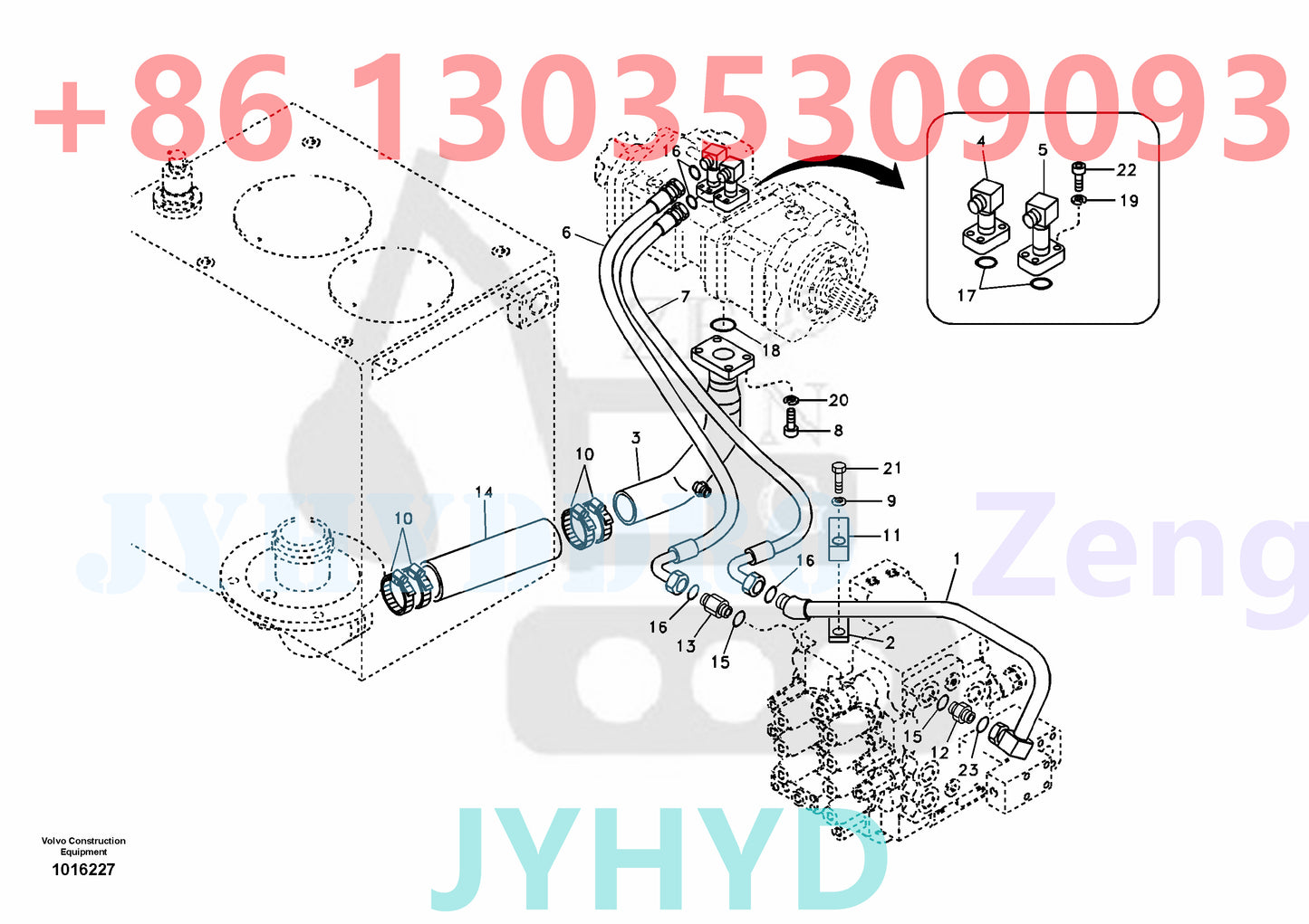 VOLVO EC140B EXCAVATOR VOE14531858 HYDRAULIC PUMP PARTS