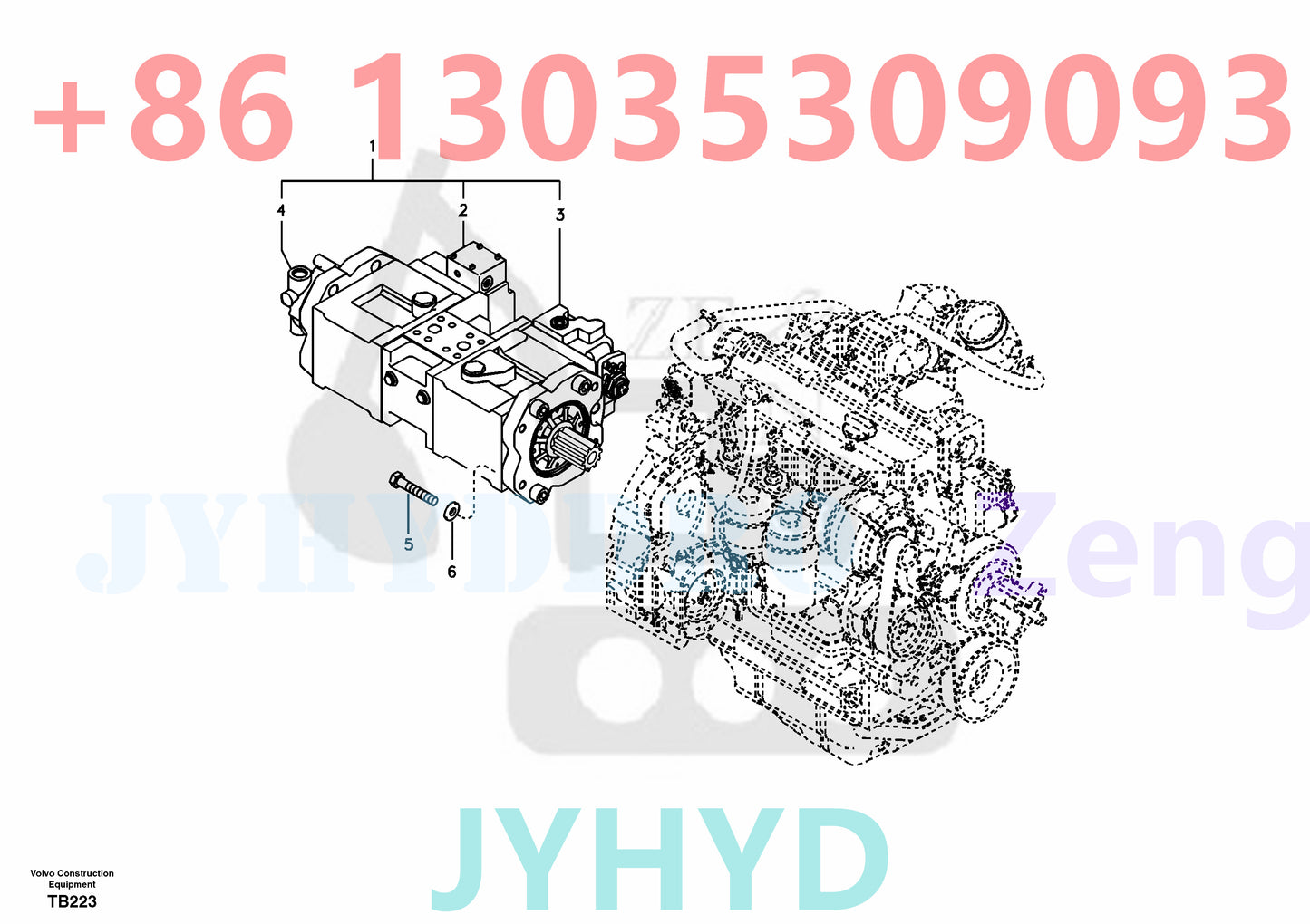 VOLVO EC140B EXCAVATOR VOE14531858 HYDRAULIC PUMP PARTS