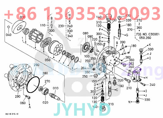 KUBOTA KX121-3 EXCAVATOR TRAVEL MOTOR ROTARY GROUP AND SPARE PARTS