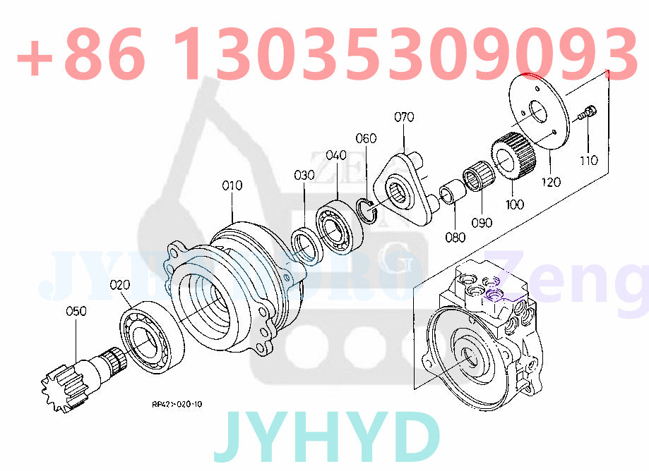 KUBOTA KX121-3 EXCAVATOR SWING GEARBOX