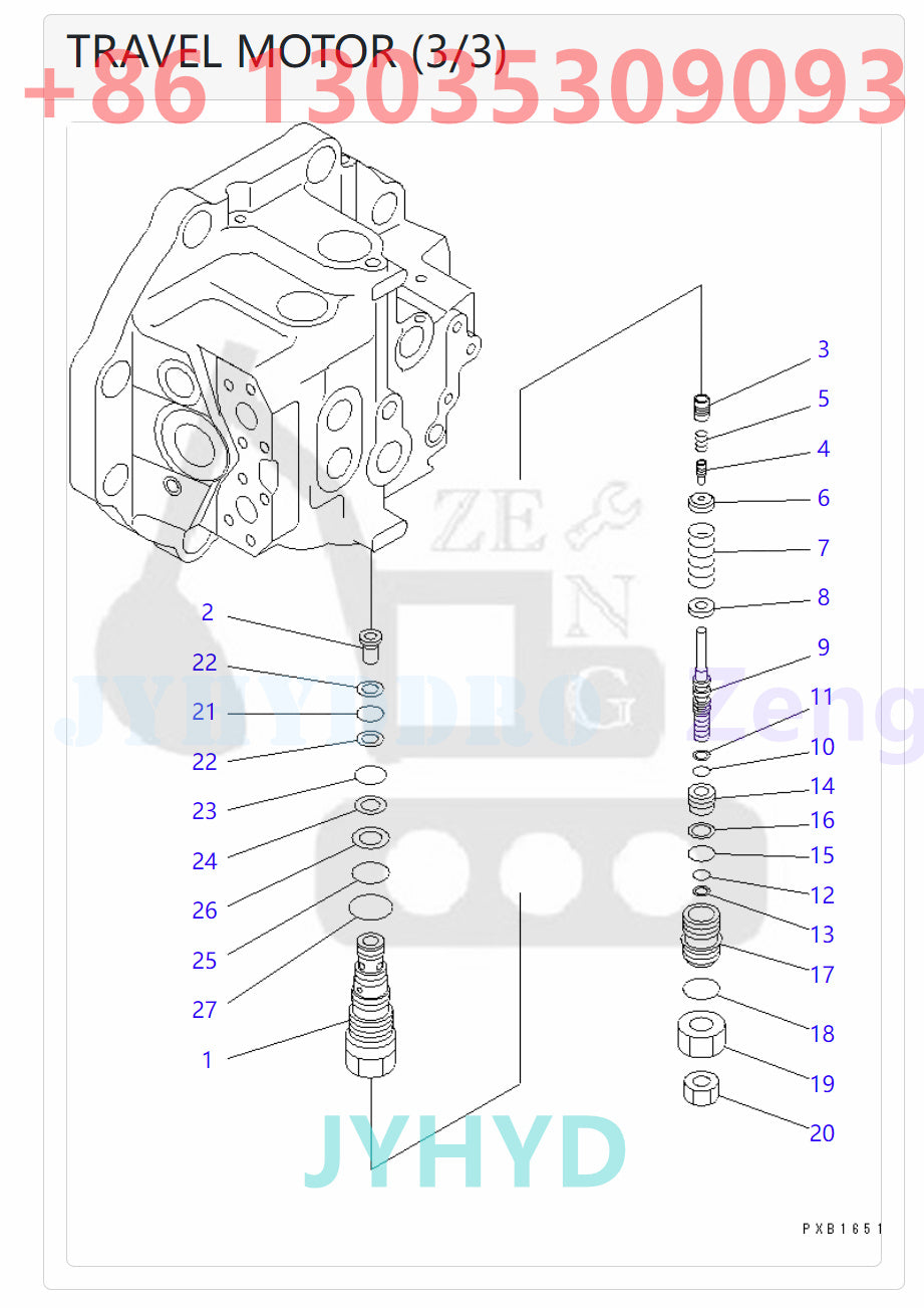 KOMATSU 706-88-00110 706-88-00111  706-88-00112 706-88-00150  706-88-00151 TRAVEL MOTOR PARTS