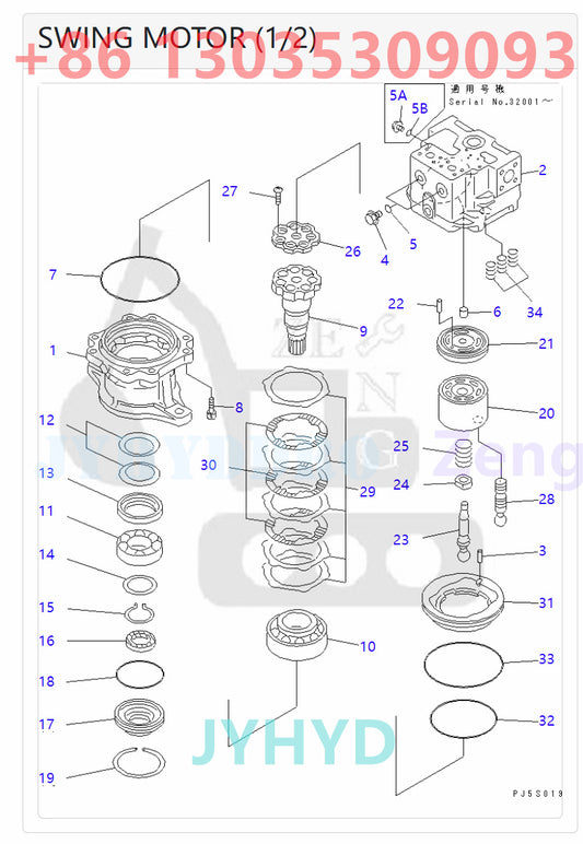KOMATSU 706-77-01180 706-77-01301  706-77-01370 706-77-03070  706-77-03130 SWING MOTOR ROTARY GROUP