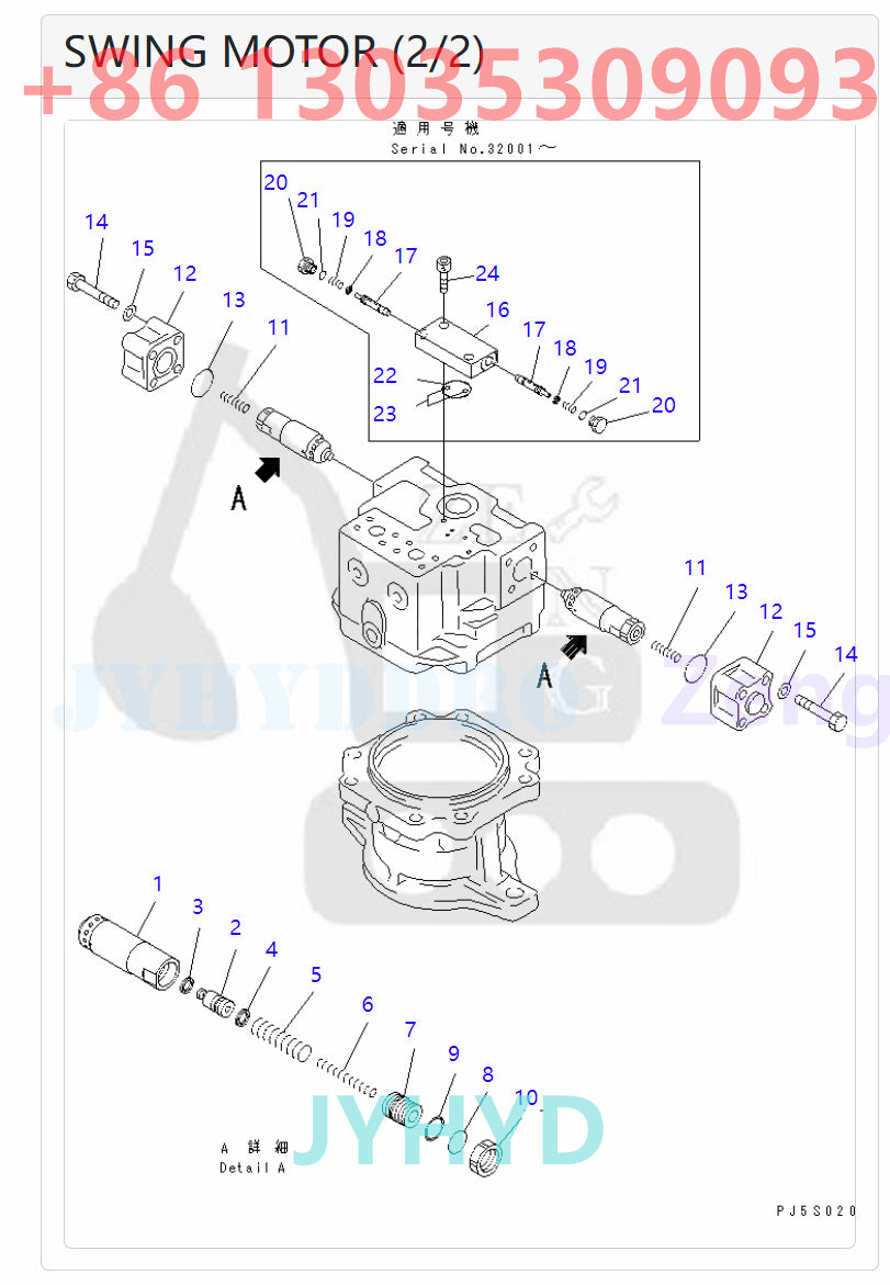 KOMATSU 706-77-01180 706-77-01301  706-77-01370 706-77-03070  706-77-03130 SWING MOTOR ROTARY GROUP AND SPARE PARTS