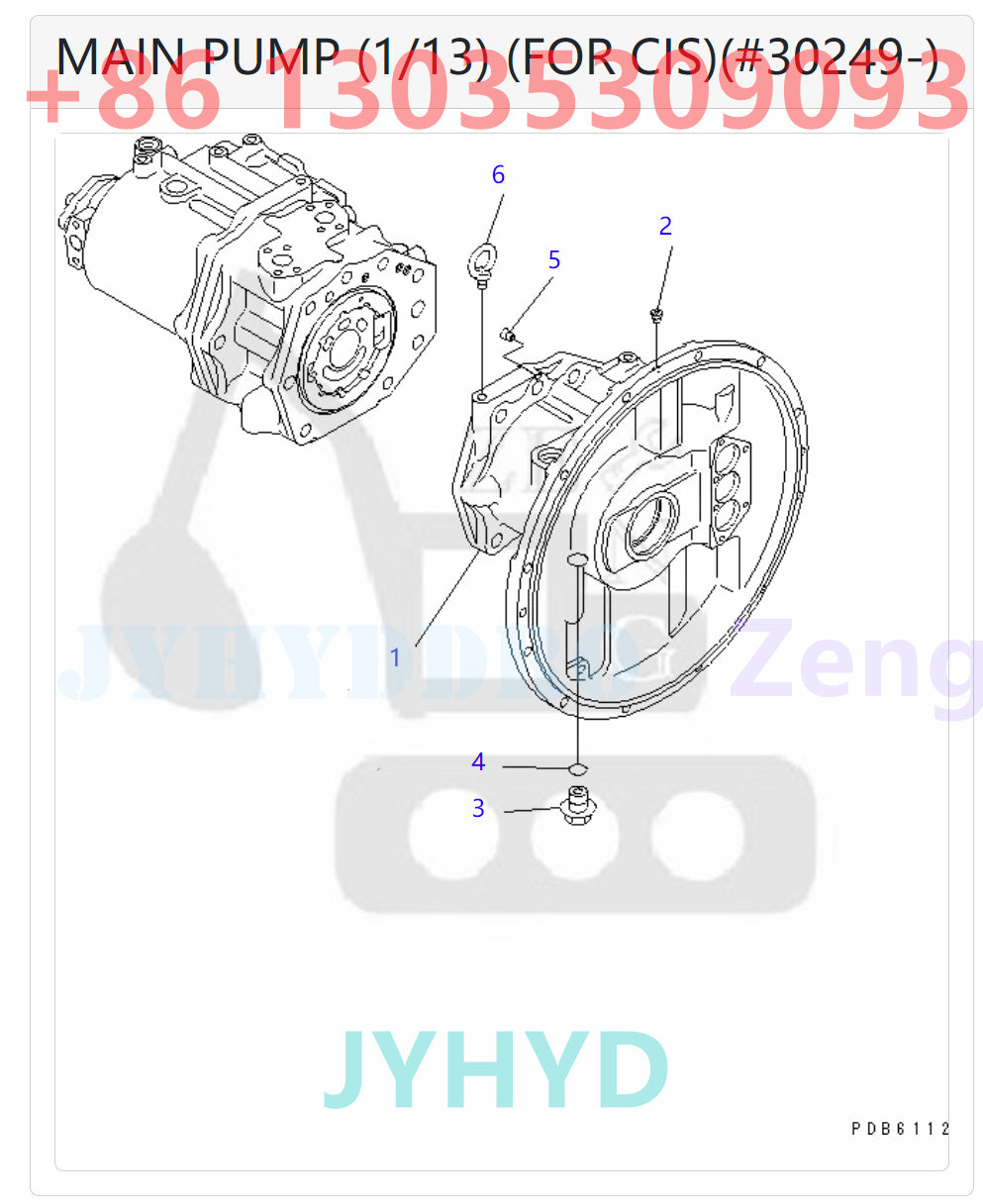 KOMATSU  PC400-6 PC400-6C PC400-6Z PC400LC-6 PC400LC-6Z EXCAVATOR 708-2H-00150 708-2H-00350 708-2H-01150 HYDRAULIC PUMP ROTARY GROUP AND SPARE PARTS