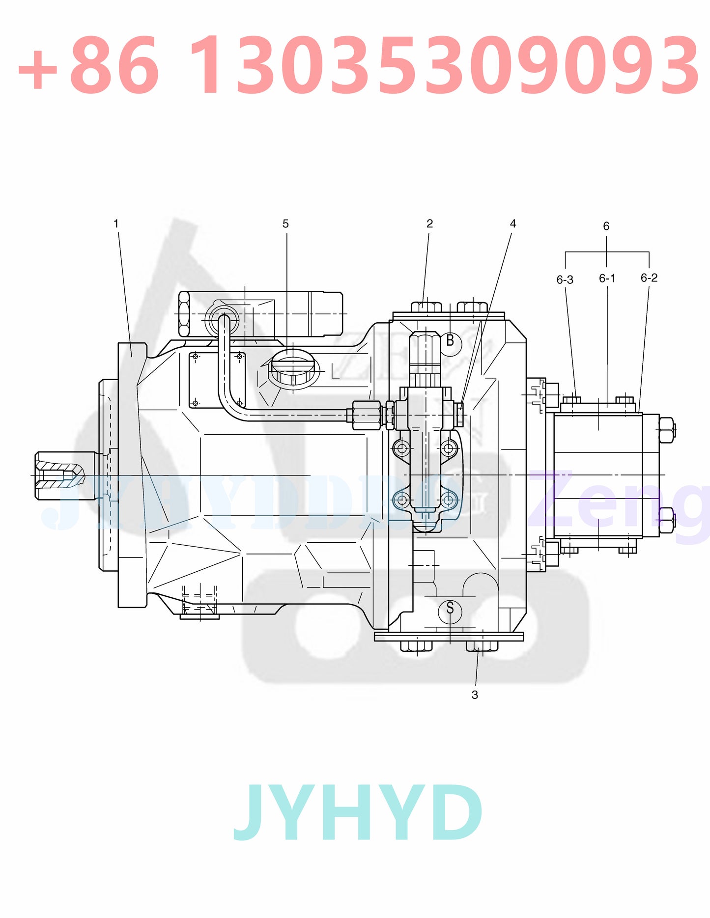 DOOSAN DX80R DX85R-3 E80 E85 SOLAR 75-V EXCAVATOR 401-00327 HYDRAULIC PUMP ASSY ROTARY GROUP AND SAPRE PARTS
