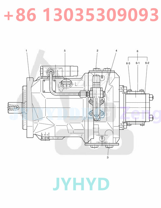 DOOSAN DX80R DX85R-3 E80 E85 SOLAR 75-V EXCAVATOR 401-00327 HYDRAULIC PUMP ASSY PARTS