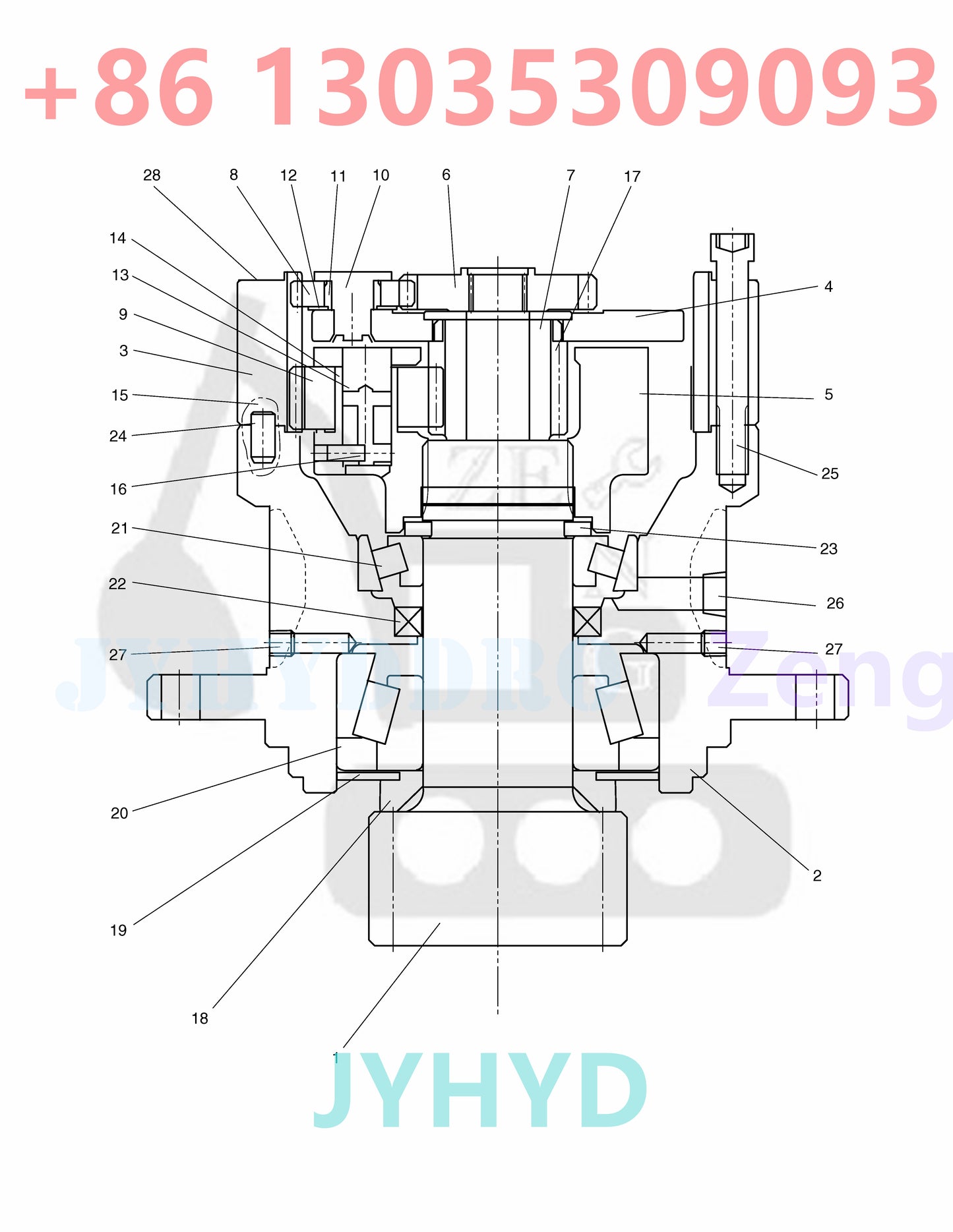 DOOSAN SOLAR 75-V SWING REDUCTION GEAR
