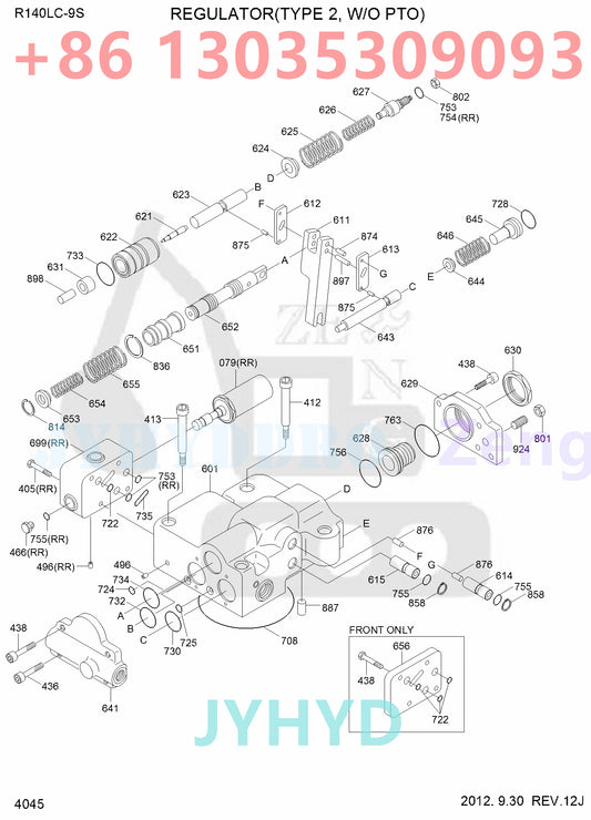 HYUNDAI R140LC-9S EXCAVATOR 31Q4-10020 HYDRAULIC MAIN PUMP ROTARY GROUP AND SPARE PARTS