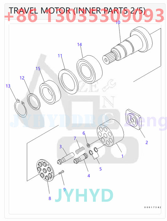 KOMATSU PW160-7K PW160-7 PW160-7E0 EXCAVATOR 20G-60-31101 TRAVEL MOTOR PARTS
