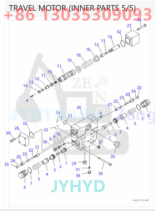 KOMATSU PW160-7K PW160-7 PW160-7E0 EXCAVATOR 20G-60-31101 TRAVEL MOTOR ROTARY GROUP