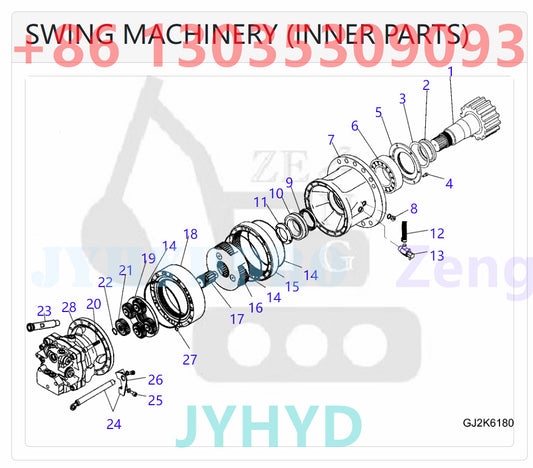 KOMATSU PW160-7 EXCAVATOR SWING MACHINERY (INNER PARTS)