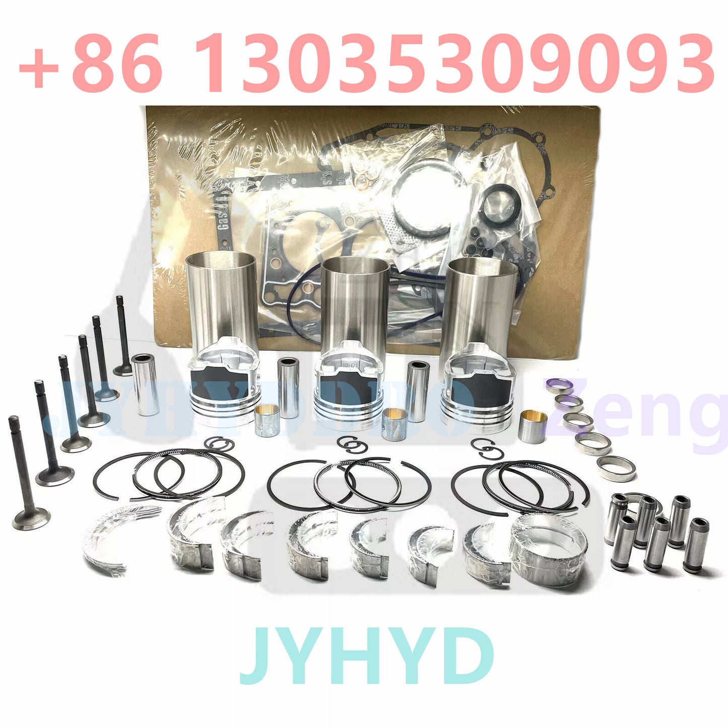 Engine Rebuild Kit Major Overhaul for Kubota D722 Engine 3 Cylinder