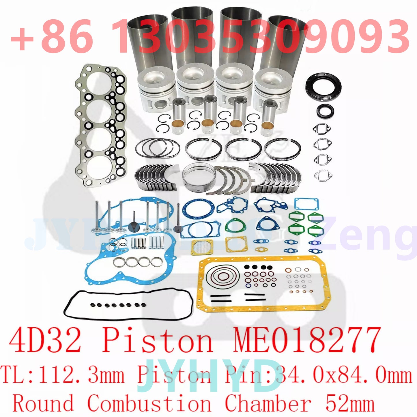 Rebuild Kit for Mitsubishi 4D32 Fuso canter 3.6L ENGINE Piston ME018277