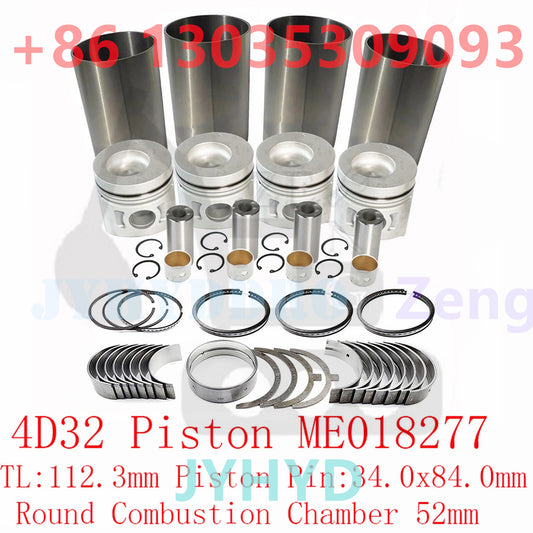 Rebuild Kit NO Gasket Valve for Mitsubishi 4D32 3.6L ENGINE Piston ME018277