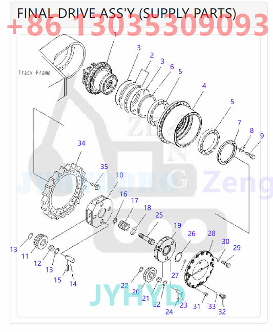 KOMATSU PC400-7 EXCAVATOR FINAL DRIVE ASS'Y (SUPPLY PARTS)