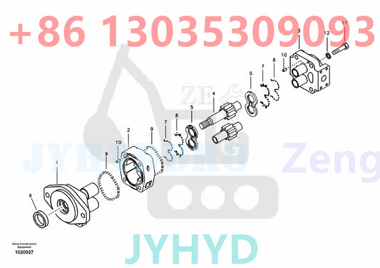VOLVO EC290 EC290B EXCAVATOR HYDRAULIC PUMP VOE14524186 GEAR PUMP