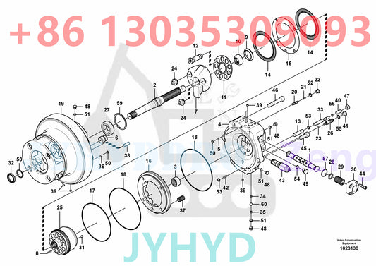 VOLVO VOE14509996 VOE14521839 VOE14522919 VOE14528280 SA7117-38020 VOE14521691 VOE14522894 VOE14524707 VOE14551154 FINAL DRIVE TRAVEL MOTOR ROTARY GROUP AND SPARE PARTS