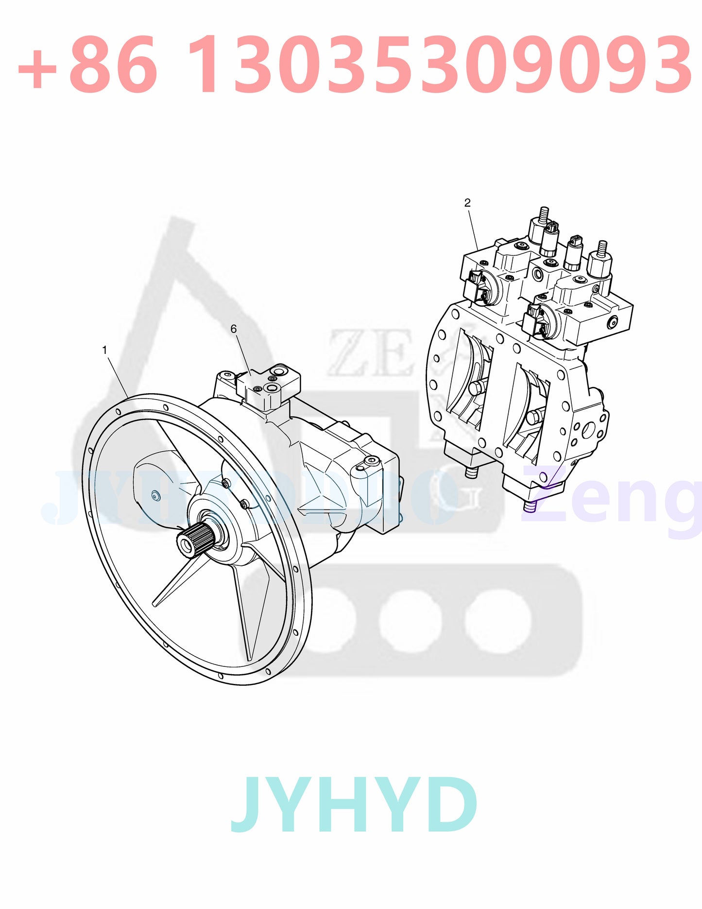 DOOSAN DX340LC-3/DX350LC-3 EXCAVATOR 400914-00017A HYDRAULIC PUMP PARTS