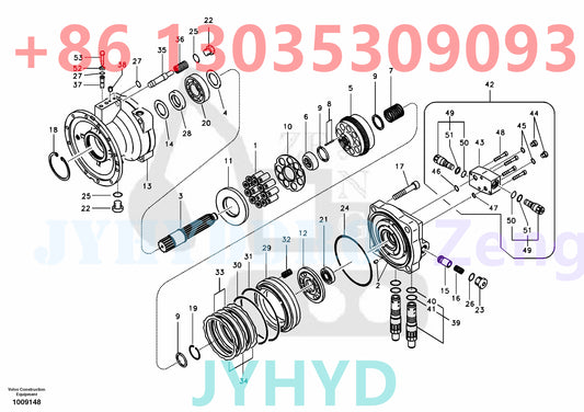 VOLVO EC240 EC240B EC240C FC2924C EXCAVATOR VOE14550094 VOE14573054 SWING MOTOR ROTARY GROUP AND SPARE PARTS