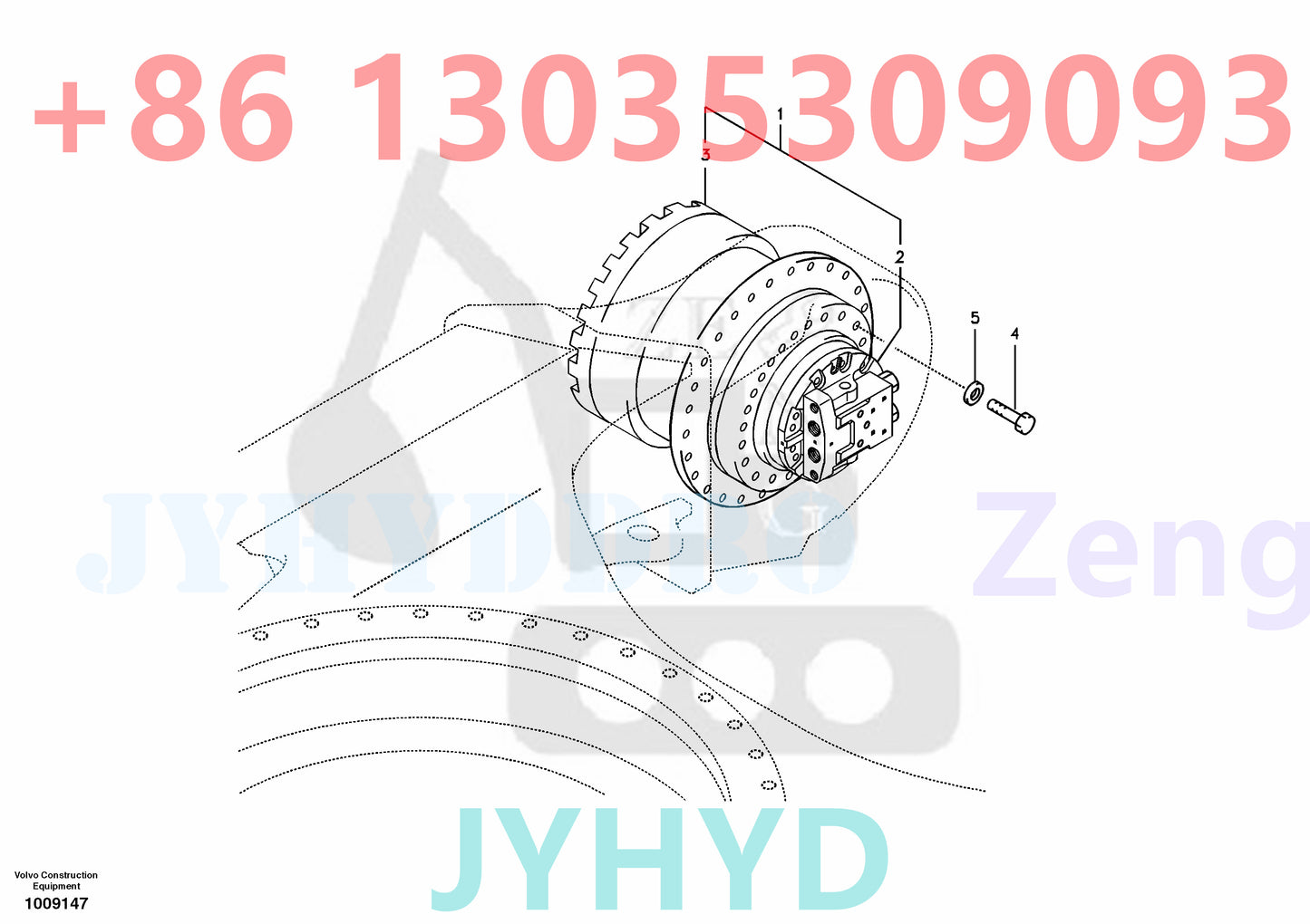 VOLVO EC210B EC240B EC240C FC2421C EXCAVATOR VOE14533652 VOE14528734 TRAVEL MOTOR ROTARY GROUP