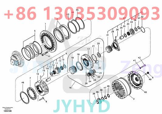 VOLVO EC240B EXCAVATOR Travel gearbox