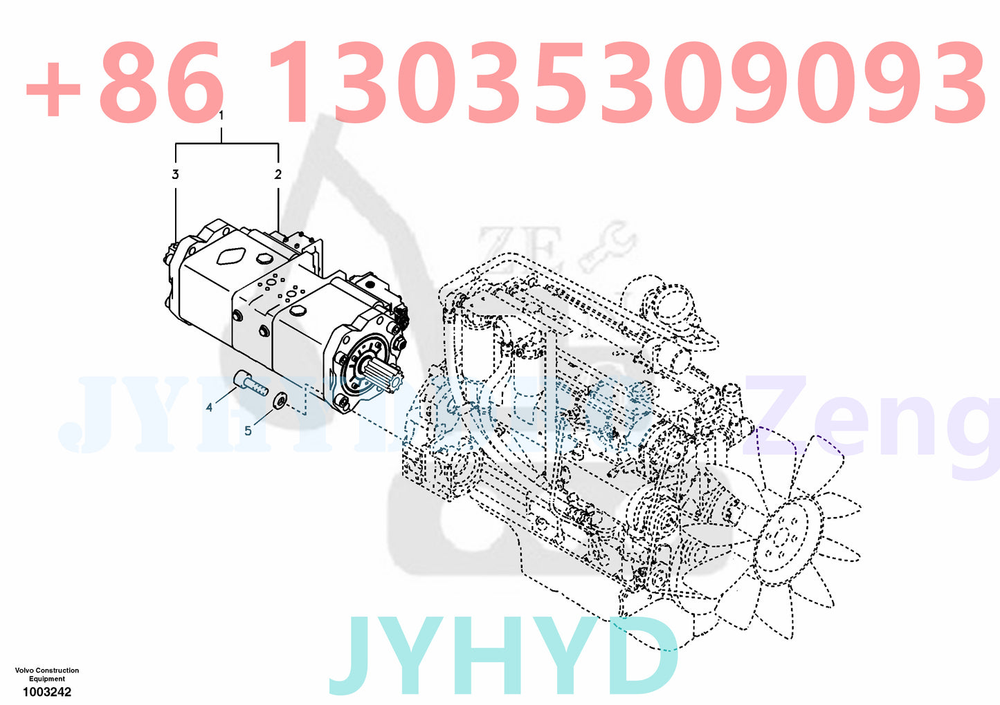 VOLVO EC240B EXCAVATOR VOE14533206 Flexible coupling