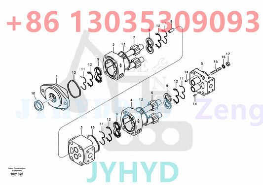 VOLVO EC240B EXCAVATOR VOE14524177 GEAR PUMP