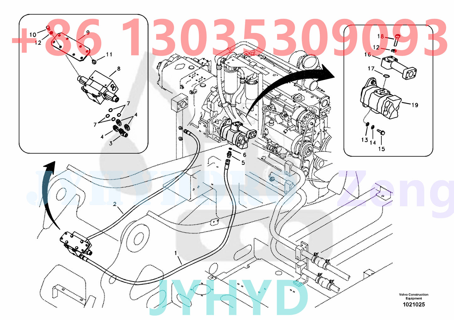 VOLVO EC240B EXCAVATOR VOE14524177 GEAR PUMP
